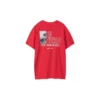 Herren Skechers Printing S Strick-T-Shirt mit kurzen Ärmeln, Racing Red