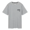 Herren Skechers Strick-T-Shirt mit Rundhalsausschnitt und kurzen Ärmeln, grau