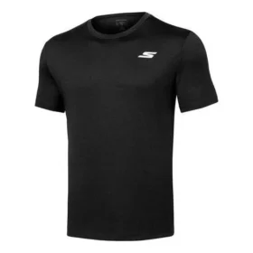 Herren Skechers Trainings- und Laufschuhe aus Strick, kurzärmelig, schwarz