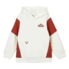 Hoodie mit Farbblock-Design „White Red“