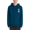 Hoodie mit Kordelzug und Cartoon-Grafik „Navy Black White Grey“