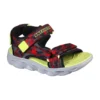 Hypno Splash Klettverschluss-Sandalen mit offener Zehenpartie für große Jungen, rot