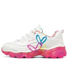 James Goldcrown x Skechers D‘ Lites Crystal Low-Top-Laufschuhe Rosa/Weiß