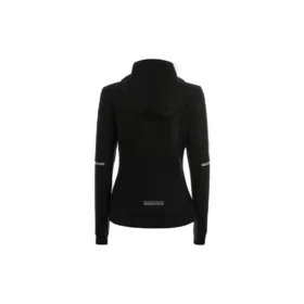 Kapuzenjacke mit durchgehendem Reißverschluss „Schwarz“