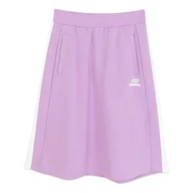 Kontrast-Patchwork-Rock mit Logo-Print „Purple“