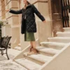 Langarm-Daunenjacke „Black“ aus der Bob-Serie