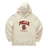 Langarm-Hoodie mit Buchstabenprint „Beige Rot“