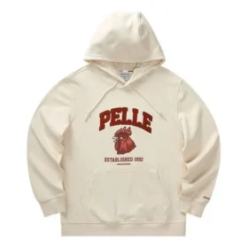 Langarm-Hoodie mit Buchstabenprint „Beige Rot“