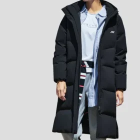 Lange Daunenjacke „Black“