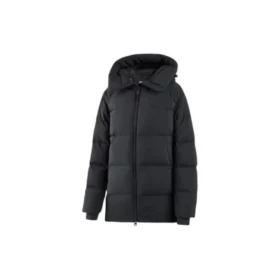 Lange Daunenjacke mit SKX-Logo-Print „Weiß Schwarz“