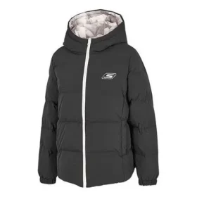 Leichte, warme Wende-Daunenjacke „Schwarz Grau Lila“