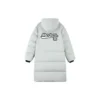 Letter Graphic Long Down Jacket „White Black“