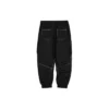 Letter Mid-Waist Woven Elastic Cuff Knit Sports Pants „Schwarz“