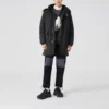 Lifestyle-Serie Lange Daunenjacke „Black“