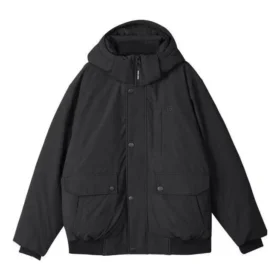 Lifestyle-Serie Waterproof warme Daunenjacke mit Kapuze „Schwarz“