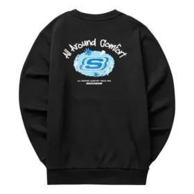 Logo-Grafik-Crew-Sweater „Black Blue White“