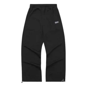 Logo Letter High-Waist-Freizeithose „Schwarz“