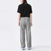 Logo-Letter-Straight-Casual-Hose „Grey“