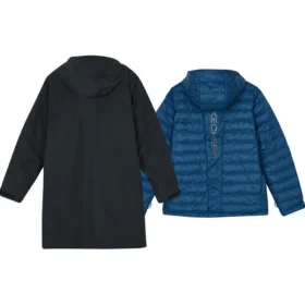 Lässige 2-in-1-Kapuzenjacke „Black Blue“
