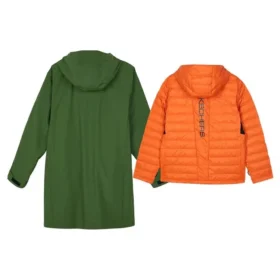 Lässige 2-in-1-Kapuzenjacke „Green Orange“
