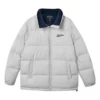 Lässige Daunenjacke „Grau Marineblau“