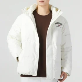 Lässige Daunenjacke „White Black“