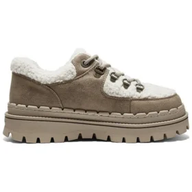 Lässige High-Top-Plateauschuhe „Braun Weiß“