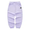 Lässige Hose mit hoher Taille „Lila Schwarz Blau Grau“