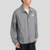 Lässige Jacke mit Aufdruck „Grau“