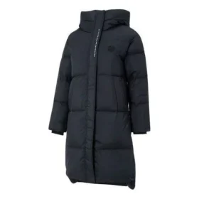 Lässige lange Daunenjacke „Black“