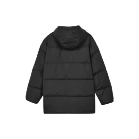 Lässige lange Daunenjacke „Black“