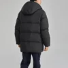 Lässige lange Daunenjacke „Black“