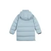 Lässige lange Daunenjacke „Black Teal“