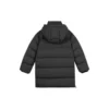 Lässige lange Daunenjacke „Black Teal“