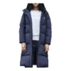 Lässige lange Daunenjacke „Navy“