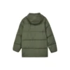 Lässige lange Daunenjacke „Olivgrün“