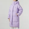 Lässige lange Daunenjacke „Purple“