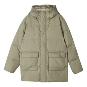 Lässige lange Daunenjacke „Teal“