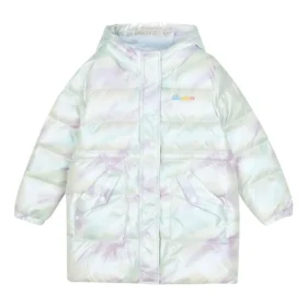 Lässige lange Daunenjacke „Weiß“