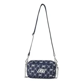 Lässige, verstellbare Stoff-Umhängetasche „Navy White“