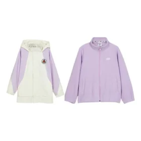 Lässige Webjacke „Purple White“