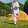 Lässige Webjacke „Purple White“