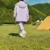 Lässige Webjacke „Purple White“