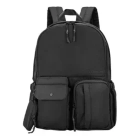 Lässiger, geräumiger Multifunktionsrucksack „Schwarz“