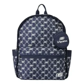 Lässiger Rucksack mit Buchstabenprint „Navy White“