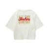 Lässiges T-Shirt mit Aufdruck „White Red“