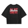 Lässiges T-Shirt mit Grafikprint „Black Red“