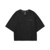 Lässiges T-Shirt mit Grafikprint „Black Red“