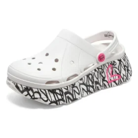 Max Cushioning Foamies „Weiß Schwarz Rosa“