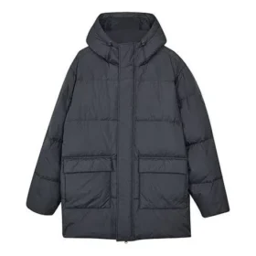 Mittellange Daunenjacke „Schwarz“